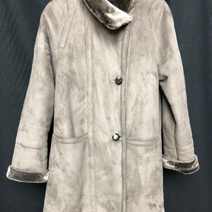 Faux Suede Coat  Size Small